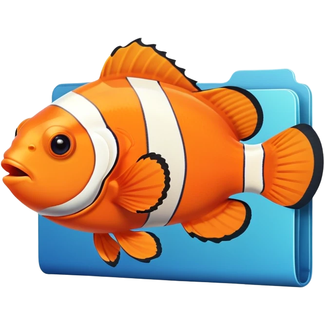 folder with clownfish picture  emoji