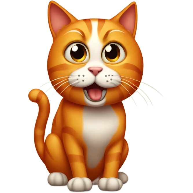 Scared orange cat emoji