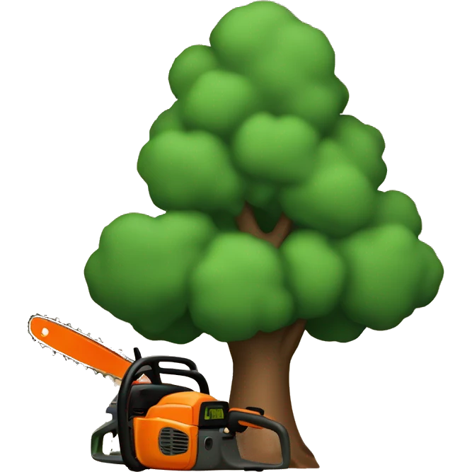 Tree removal with chainsaw  emoji