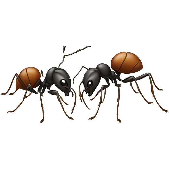 two ants fighting emoji