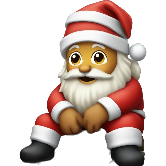 Santa sitting on tree emoji