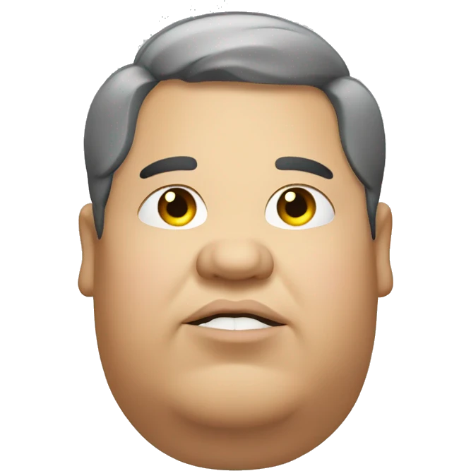 Fat person with a double chin emoji