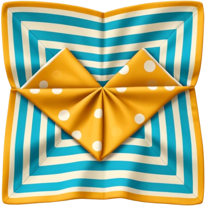 flapped patterned napkin emoji