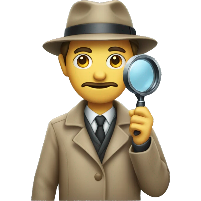 detective with magnifer emoji