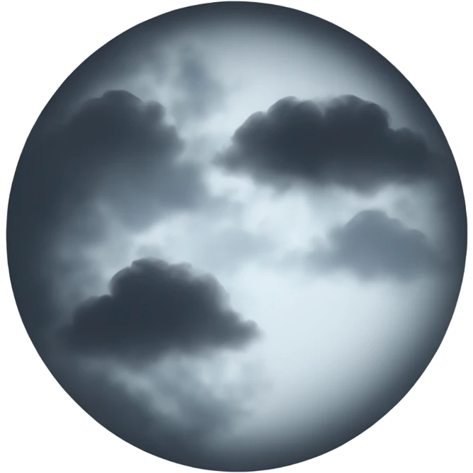 Big moon hidden behind a haze of clouds  emoji