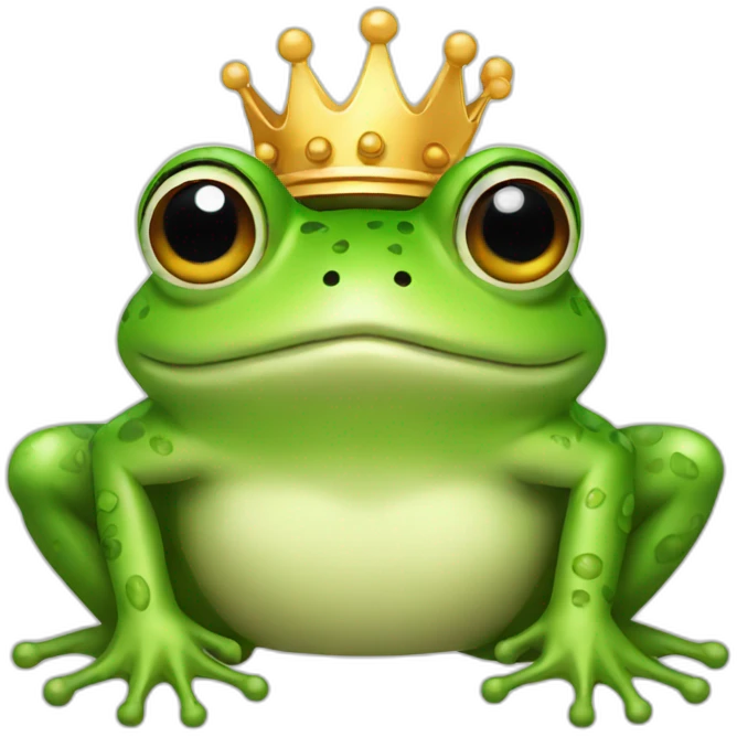 Frog with crown emoji