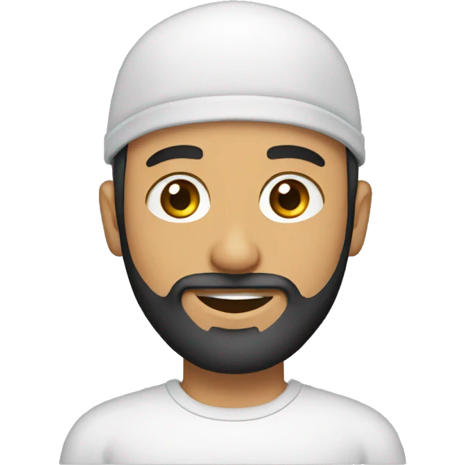 Muslim Guy with Beard and cap emoji