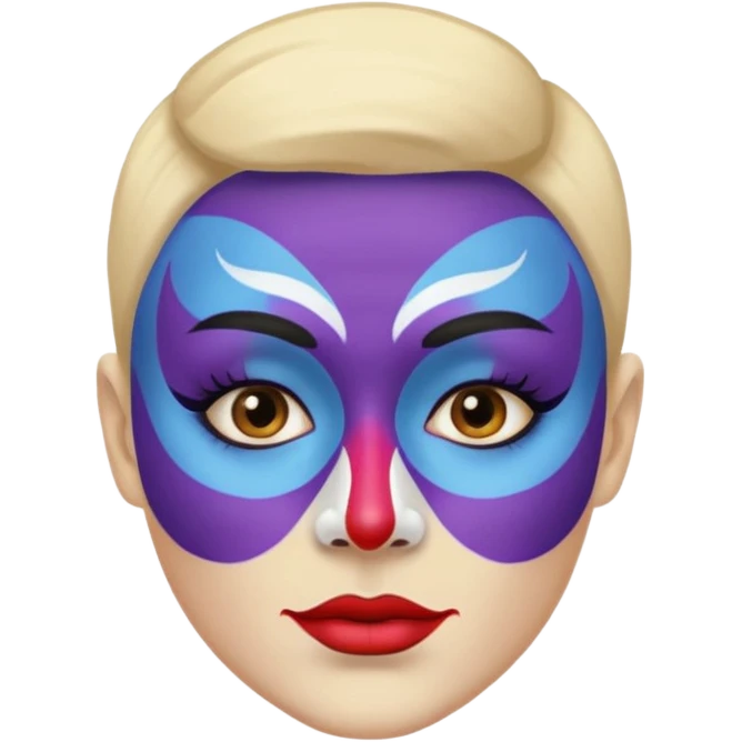 Fan with Face Paint emoji