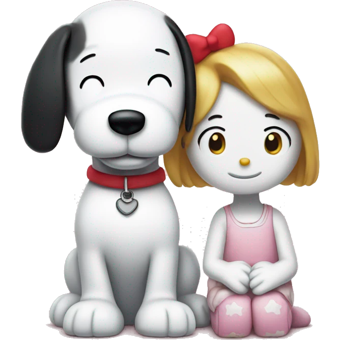 Snoopy and hello kitty emoji