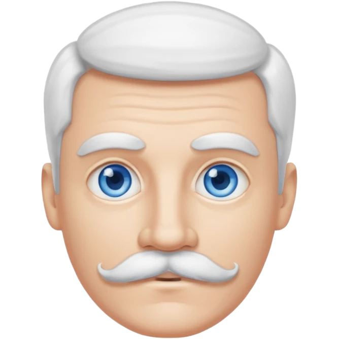 White man white mustache   emoji