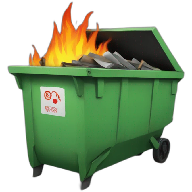 dumpster fire emoji