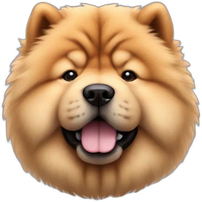 Chow chow fluffy realistic and, from far emoji