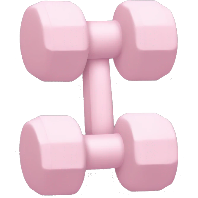 Pale pink single dumbbell emoji