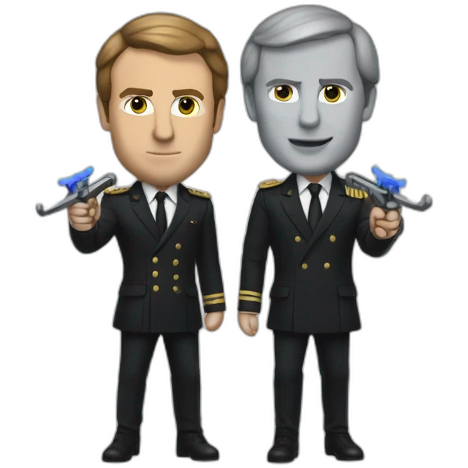 Macron et sabre laser emoji