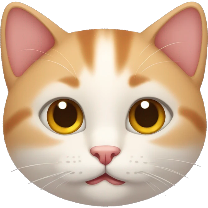 Blushing cat emoji