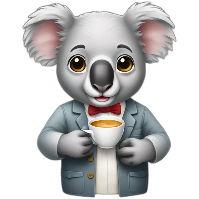 Koala barista emoji