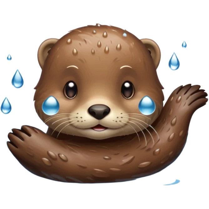 otter floating  emoji