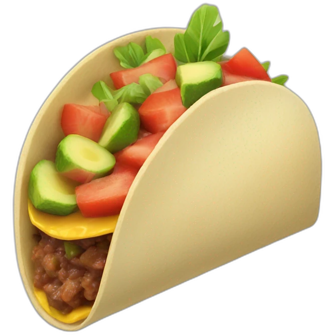 Tacos fraçais au fruit  emoji