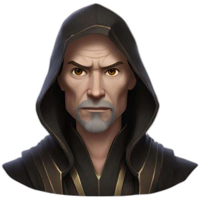hyperrealist sith jedi in world of warcraft without facial hair emoji