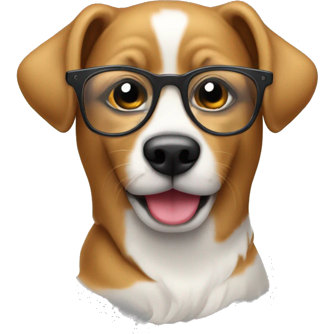 Perro con gafas y audifonos  emoji