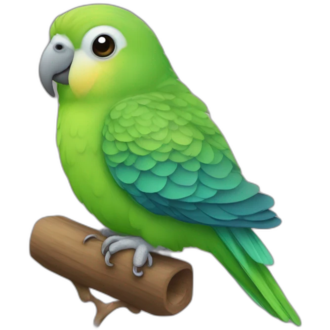chubby green and striped parakeet emoji