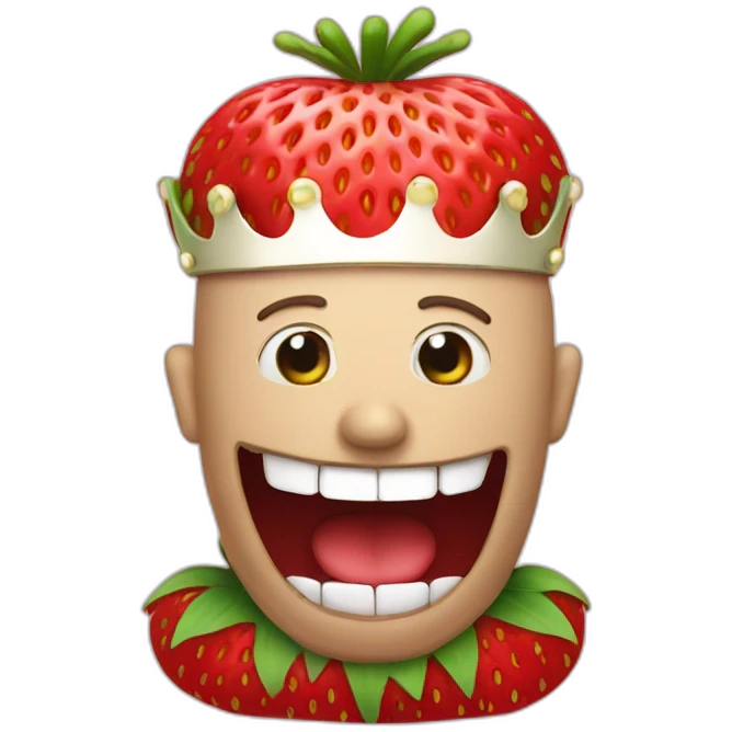 King strawberry emoji