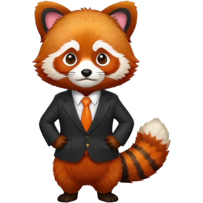 red panda with lawer hair emoji