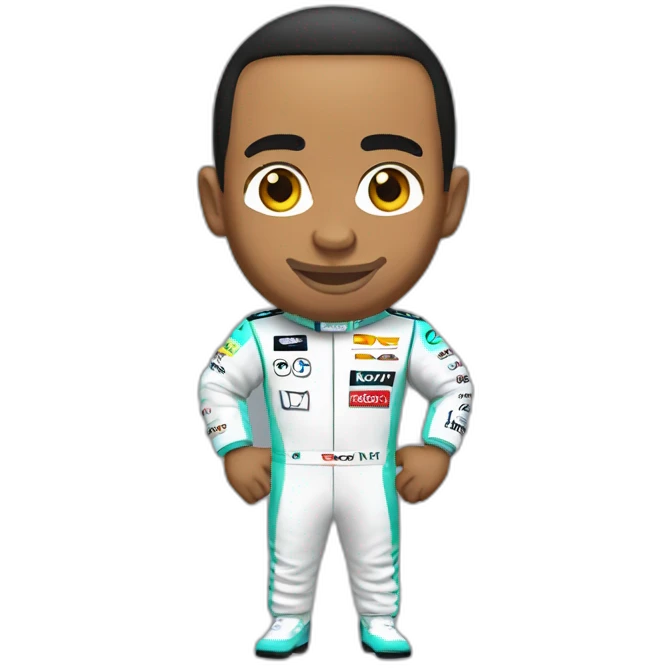 Lewis Hamilton in a racing suit  emoji