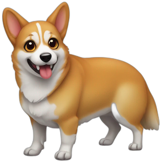 Vampire corgi emoji