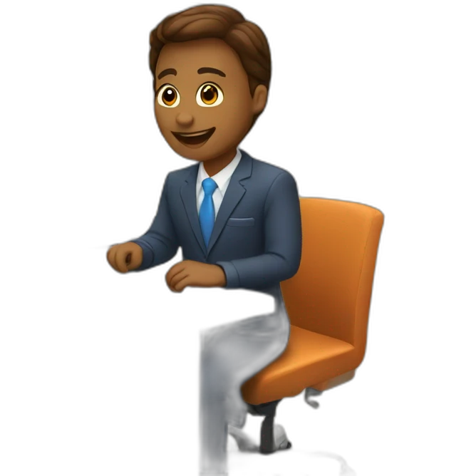 store sales agent using computer emoji