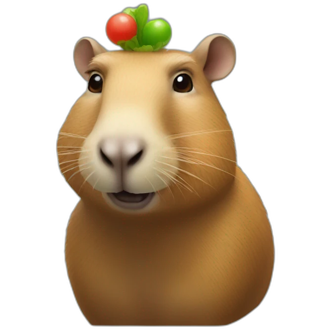 Clown capybara emoji