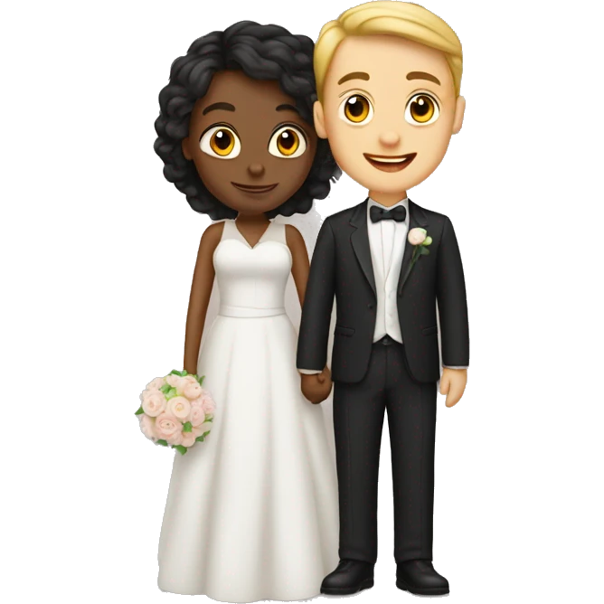 1 girl and 1 boy married emoji