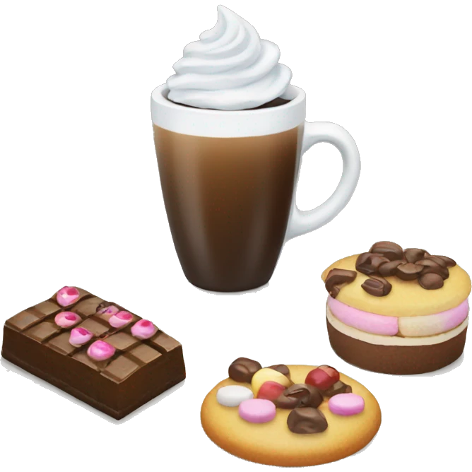 Raf coffee with sweets emoji
