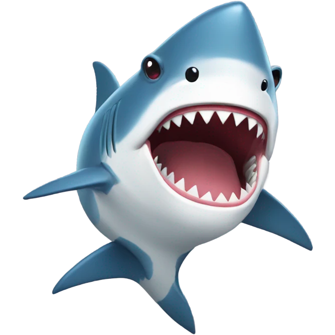 Shark with a top hating  emoji