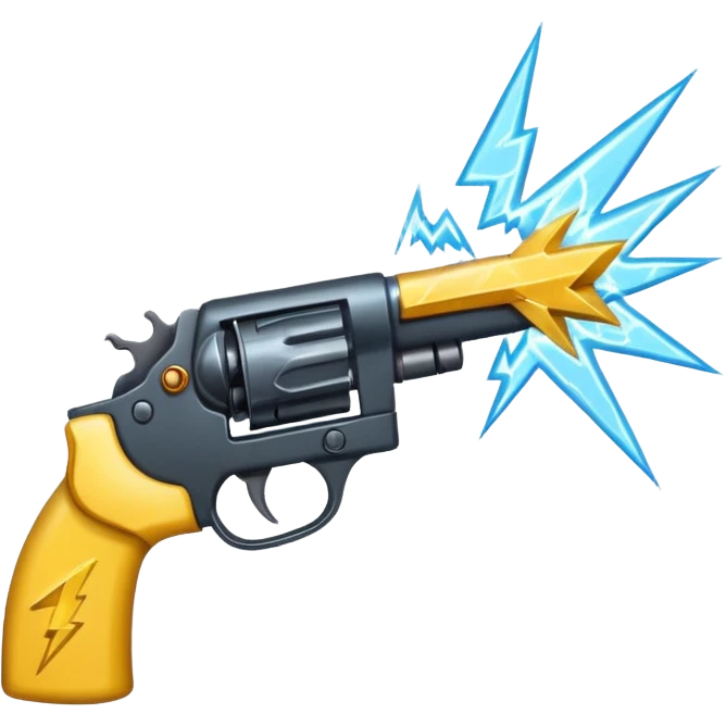 give me a gun which has lightning and thunder in it 
 emoji