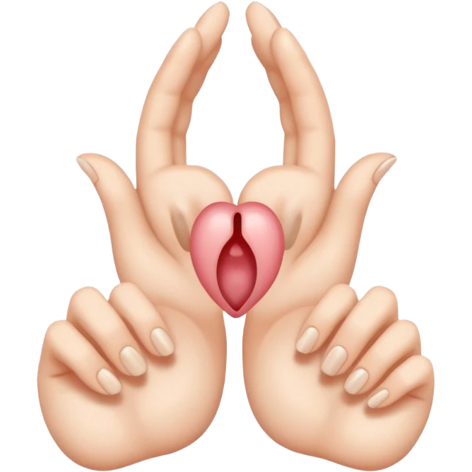 Two fingers inside a vagina emoji