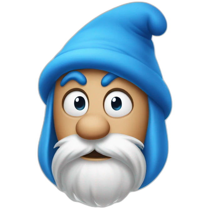 confused smurf emoji