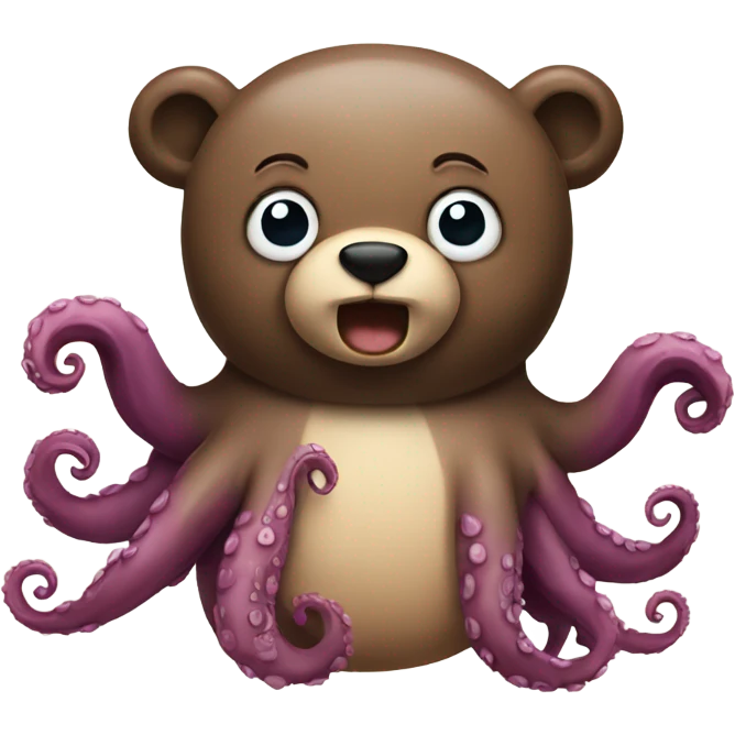 Bear mixed with an octopus  emoji