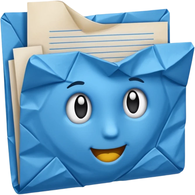 blue file emoji