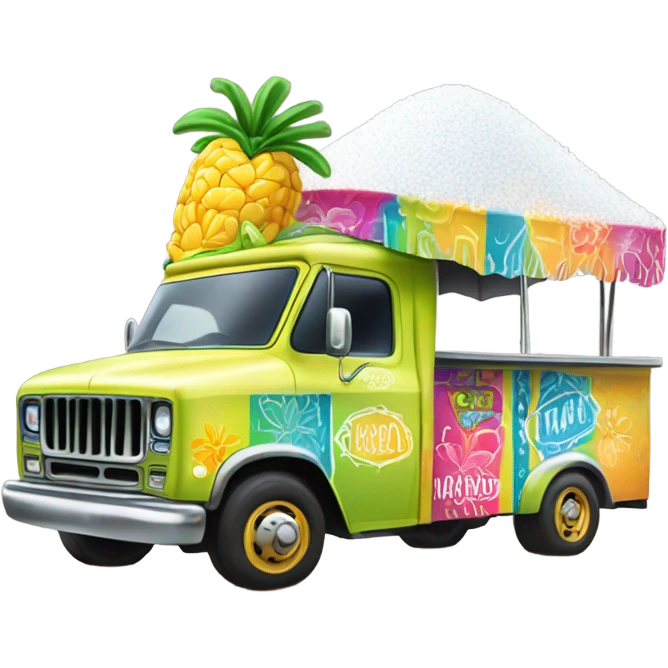 Margarita truck following a margarita salt truck emoji | AI Emoji Generator