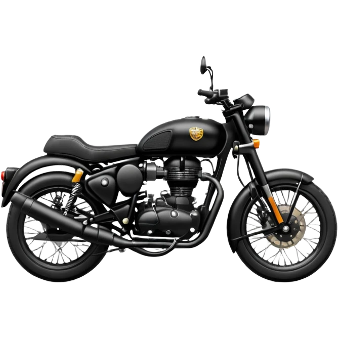 Black royal Enfield emoji