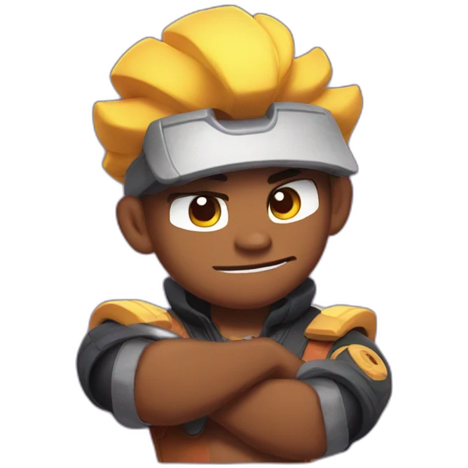 Leon from brawl stars emoji