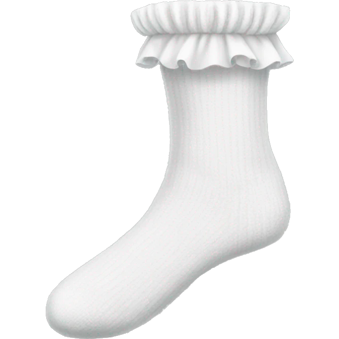 white frilly socks emoji