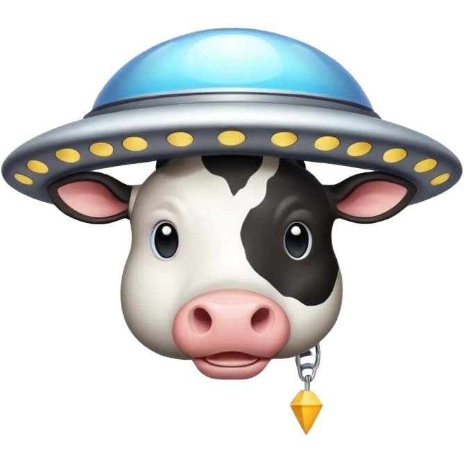 НЛО с коровой emoji