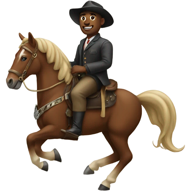 Man on a horse with two horn  emoji