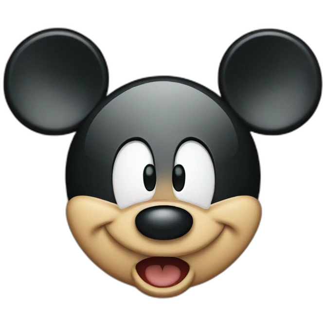 Mickey Mouse with an angry face emoji