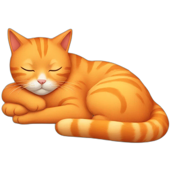 Orange cat sleeping emoji