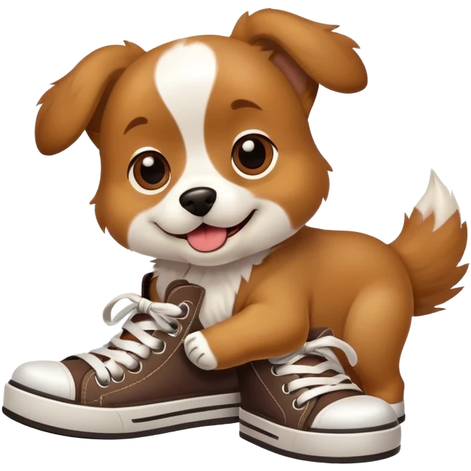 Dog with shoes on emoji