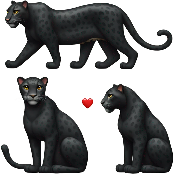 Black leopard heart emoji