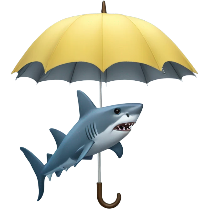shark umbrella emoji